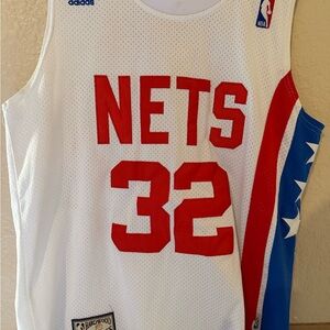Adidas Nets Jersey in White, Red, and Blue